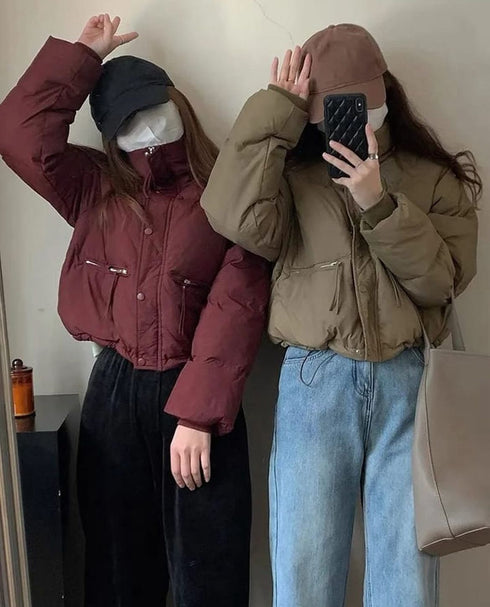 Winter Double Closure Puffer Jacket